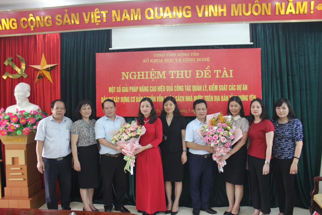   Nghiệm thu đề tài khoa học và công nghệ cấp tỉnh “Một số giải pháp nâng cao hiệu quả công tác quản lý, kiểm soát các dự án đầu tư xây dựng cơ bản nguồn vốn ngân sách nhà nước trên địa bàn tỉnh Hưng Yên” do Kho bạc Nhà nước Hưng Yên chủ trì thực hiện.