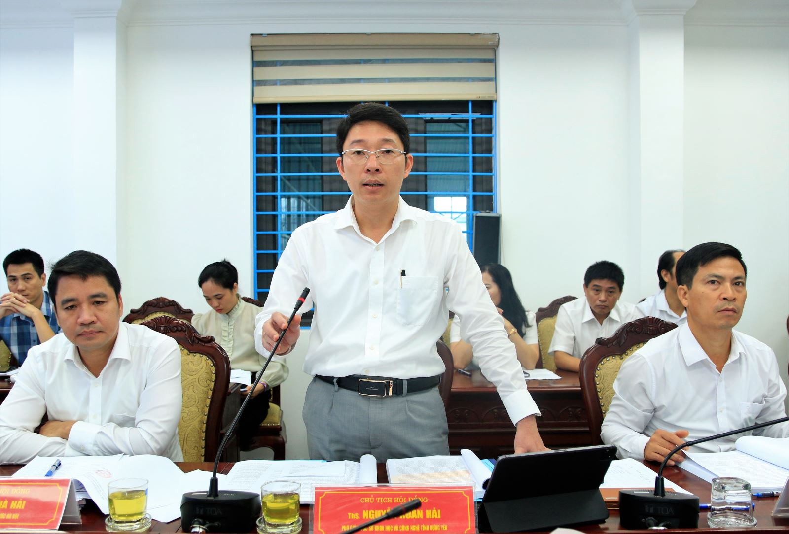 Ông Nguyễn Xuân Hải - Chủ tịch hội đồng phát biểu kết luận hội nghị nghiệm thu